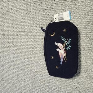 Vera Bradley Quilted Cosmetic Bag with Bird Embroidery NWT